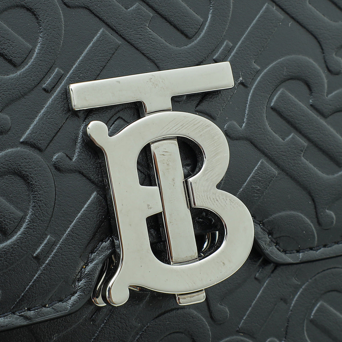 Burberry Black TB Embossed Robin Bag