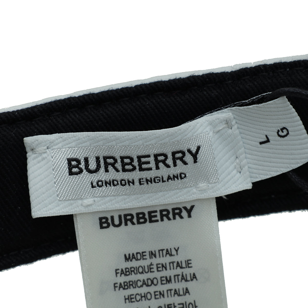 Burberry White TB Logo Visor Large Hat