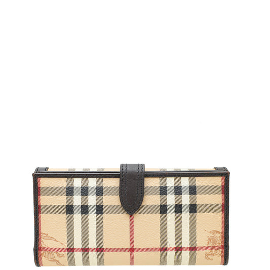 Burberry Bicolor Haymarket Check Wallet