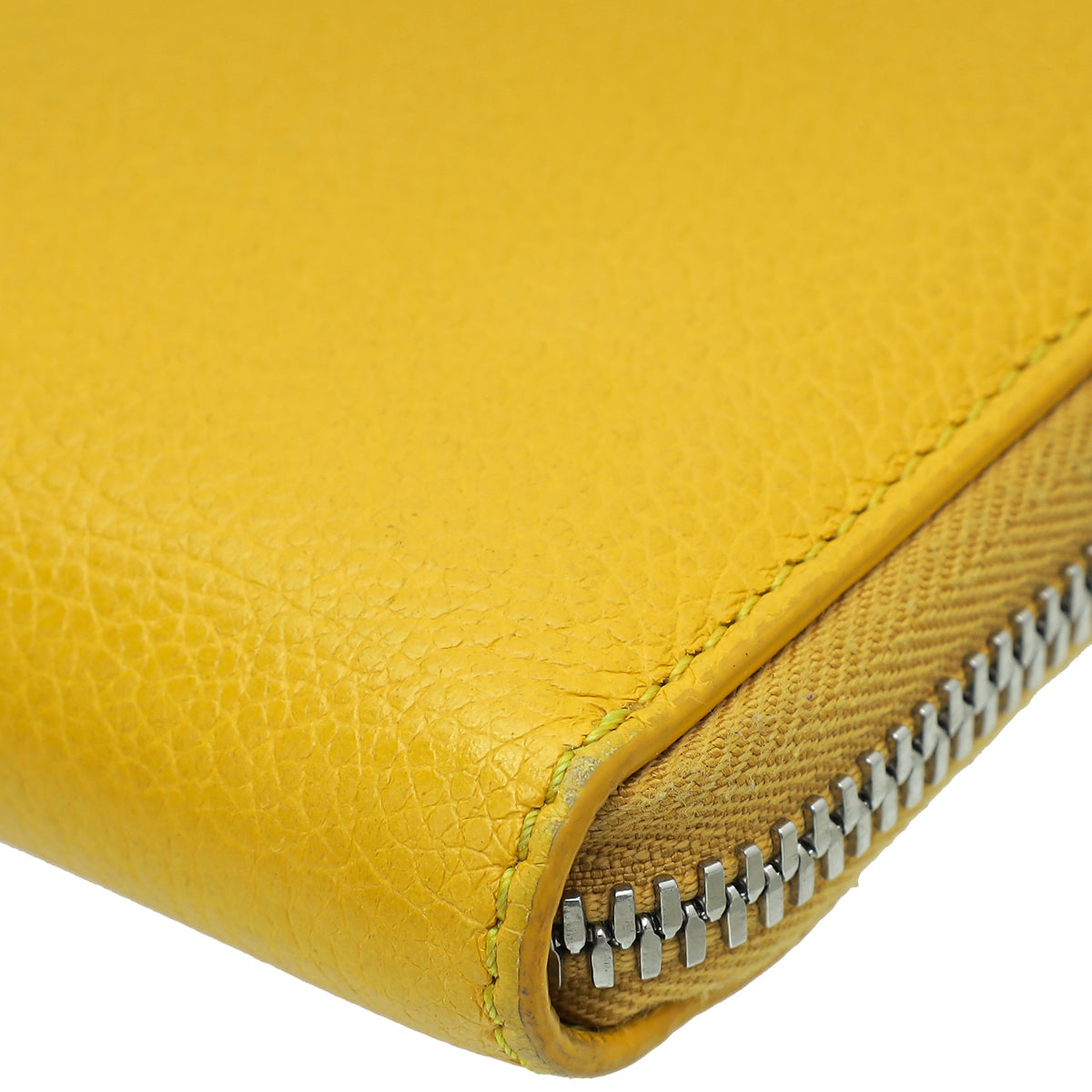 Burberry Yellow Zip Around Organizer Wallet