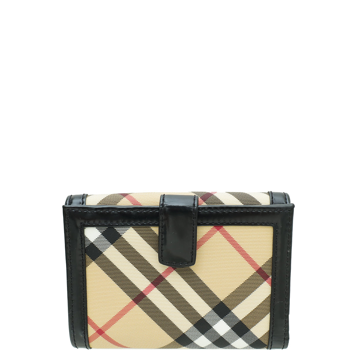 Burberry Bicolor Nova Check Buckle Compact Wallet