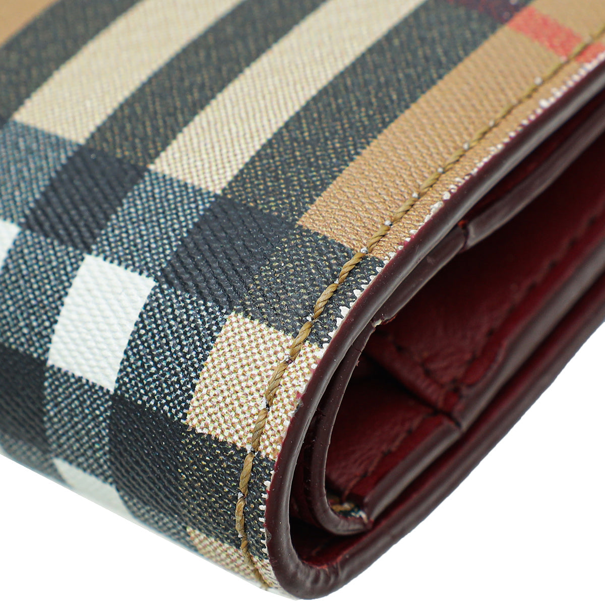 Burberry Bicolor Haymarket Check Wallet