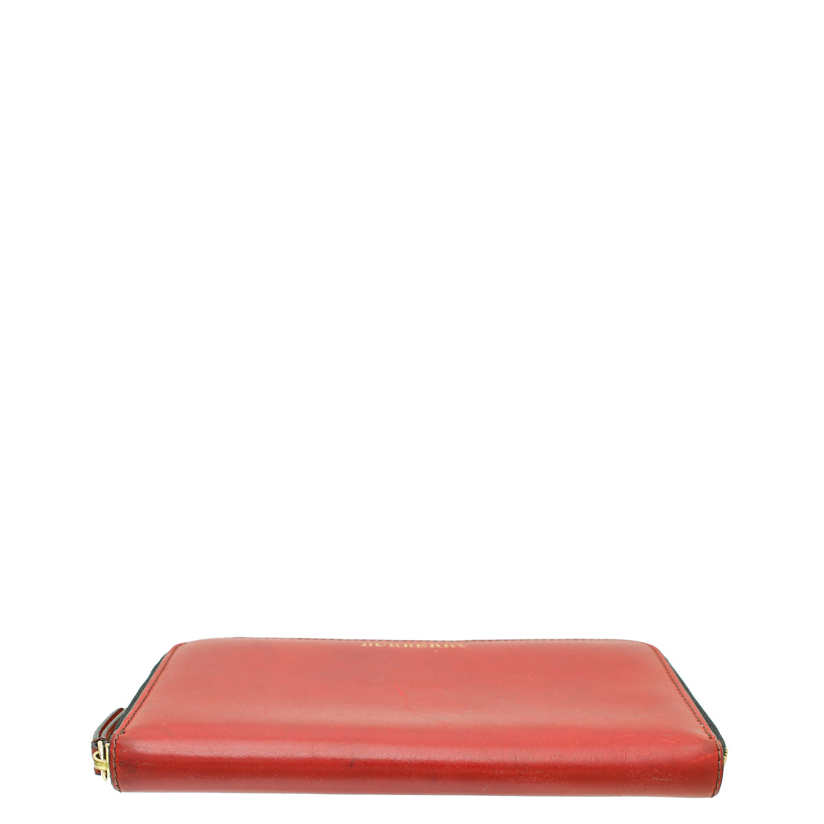 Burberry Red Zip Around Large Wallet