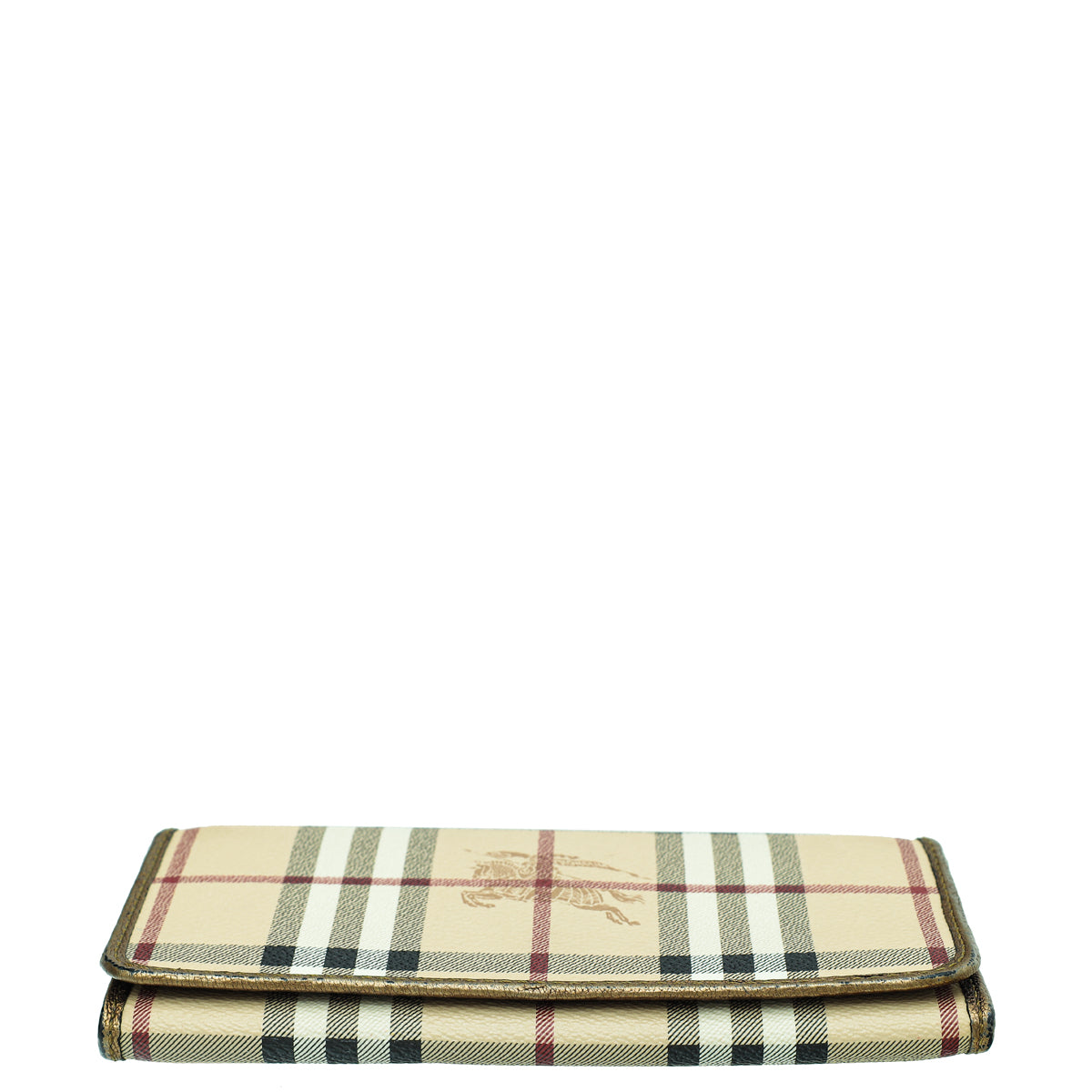 Burberry Bicolor Haymarket Flap Wallet