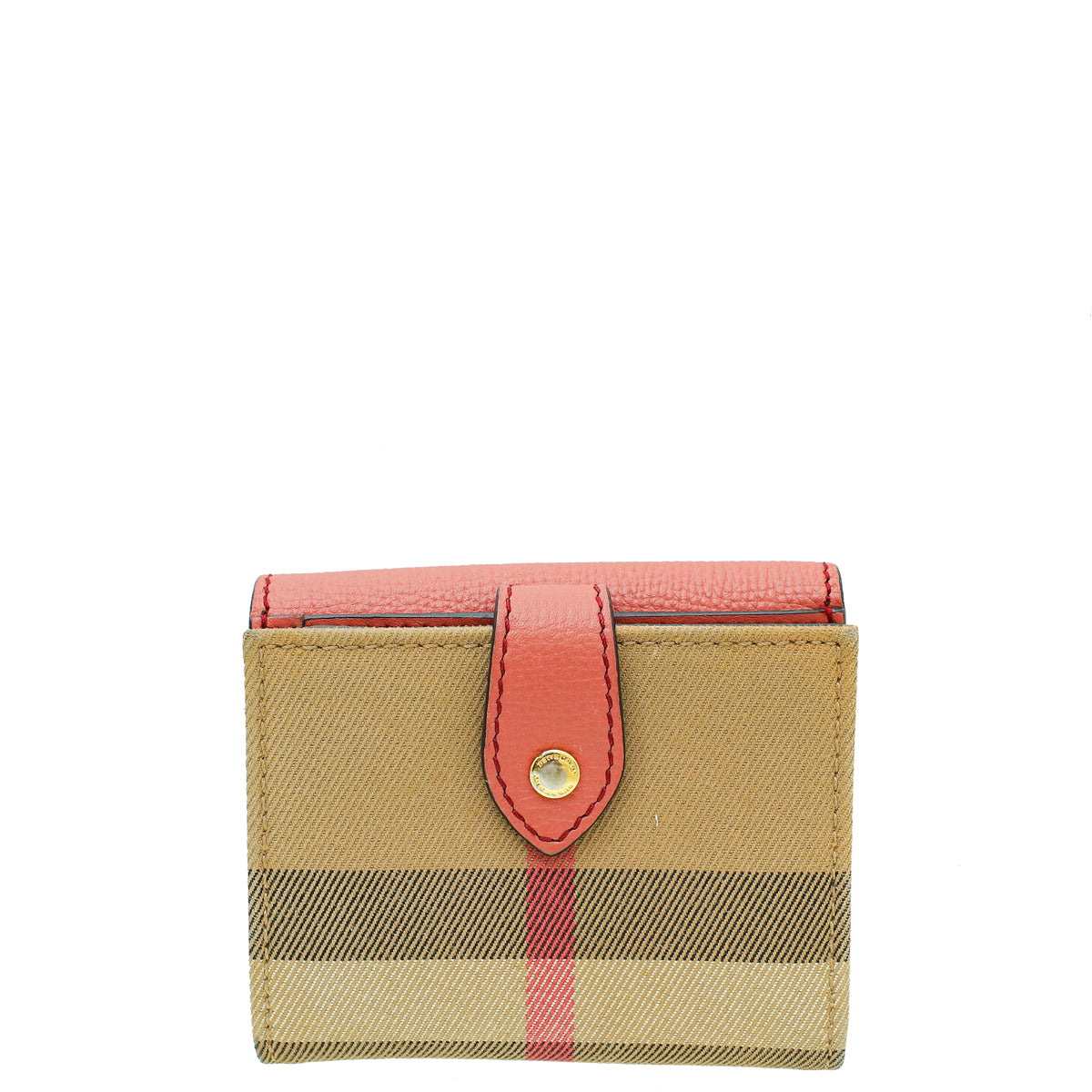 Burberry Old Rose House Check French Wallet