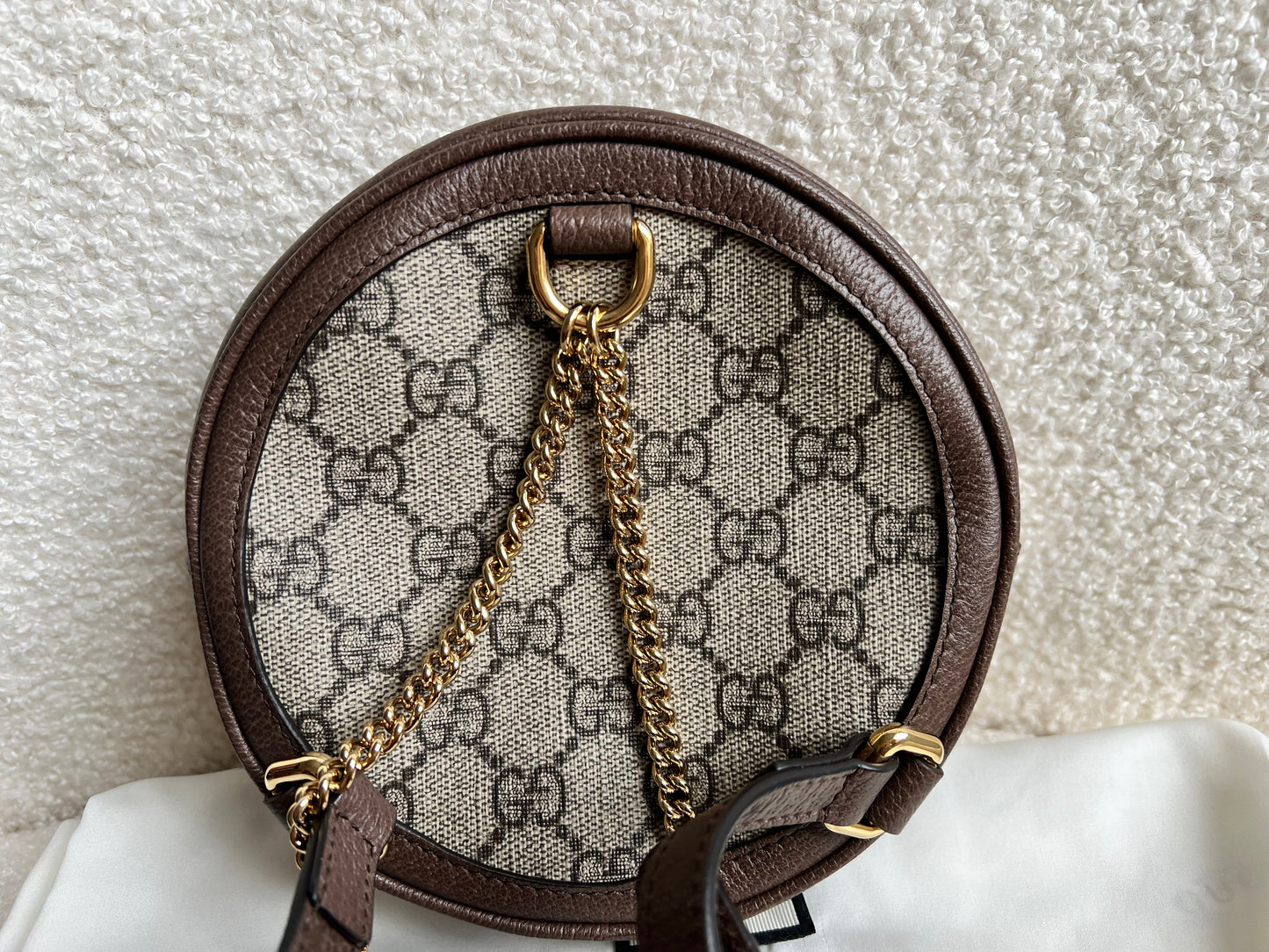 Gucci GG Ophidia Supreme Mini GG Round Backpack