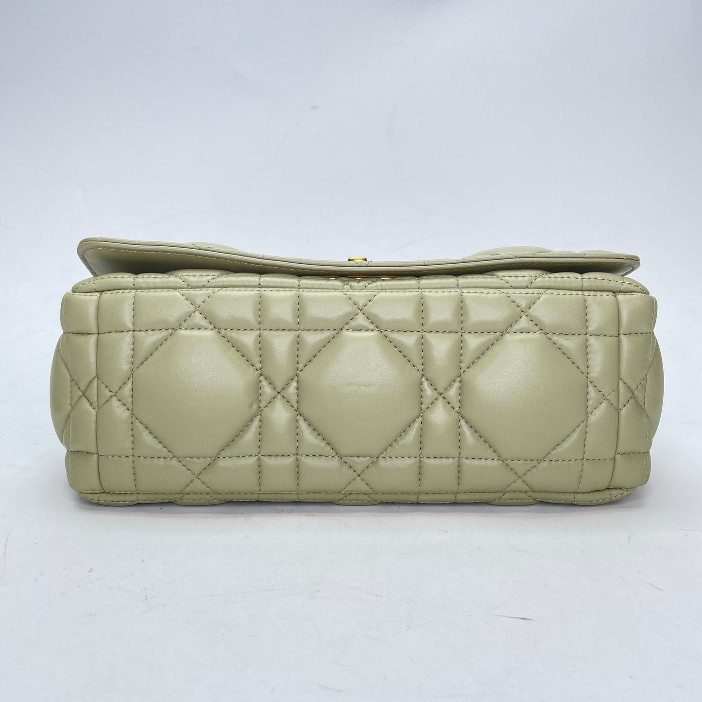 Caro Medium Green Crossbody Bag in Calfskin, Gold hardware