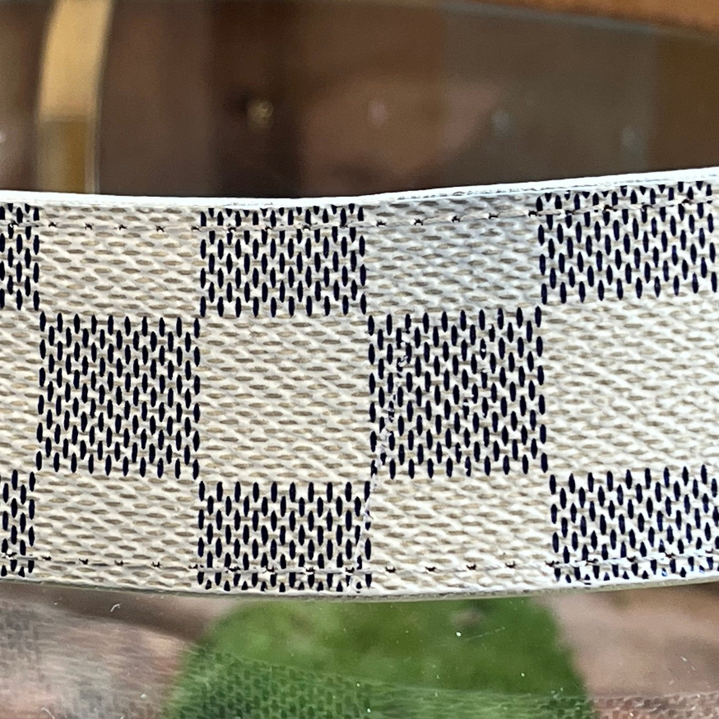 LOUIS VUITTON Damier Azur LV Initiales Belt 85/34(2/XS)