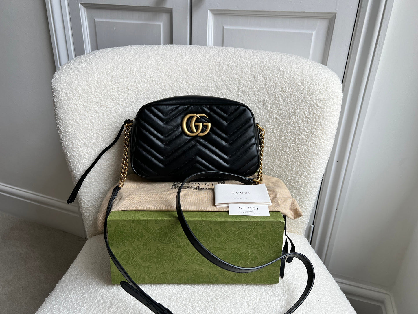 Gucci GG Black Marmont Small Shoulder Bag (RRP £1340)