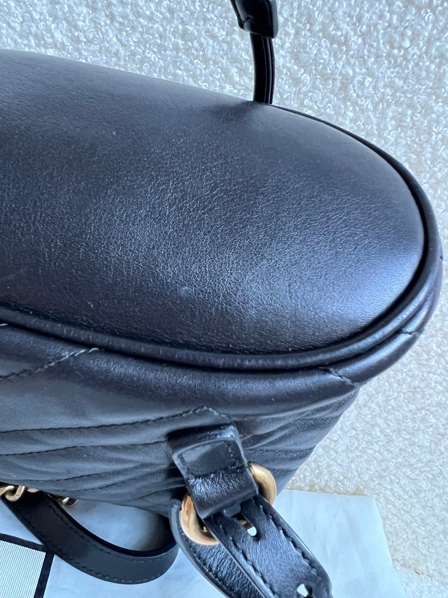 Gucci GG Black Mini Marmont Backpack