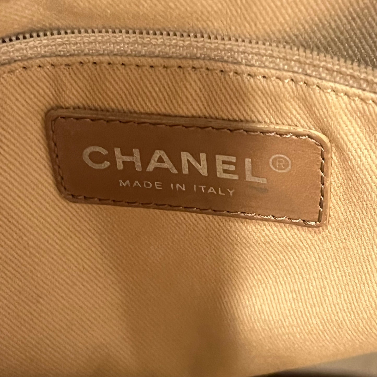 CHANEL Lady Braided Beige Aged Calfskin Tote TS