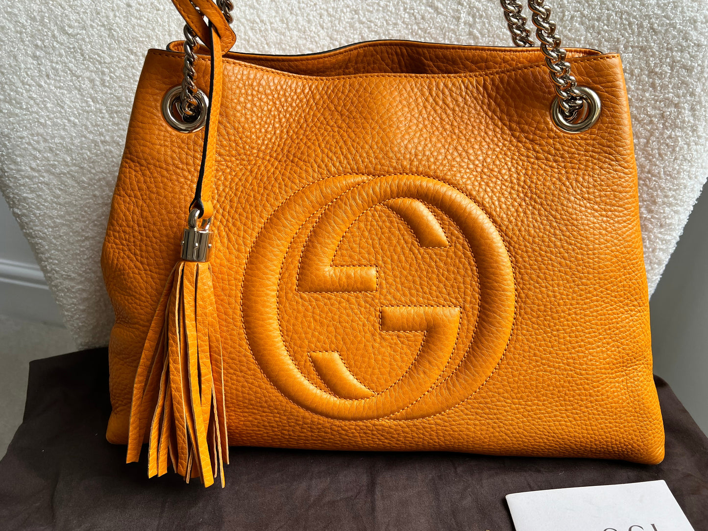 Gucci Orange Soho Chain Tote (RRP £1350)