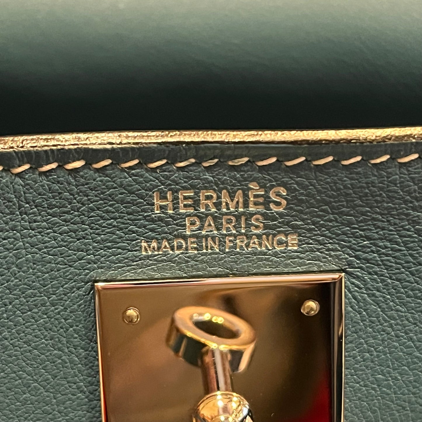 HERMES Bleu Jean Swift Leather Kelly 32