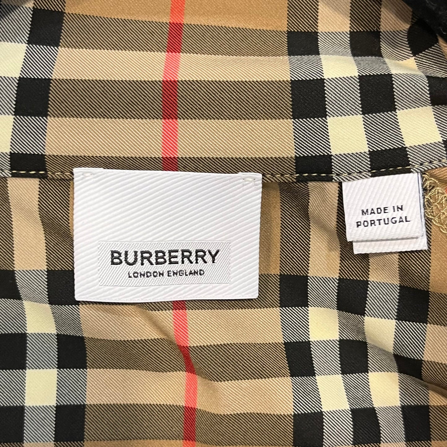 BURBERRY Plaid Print Turtleneck Sz L