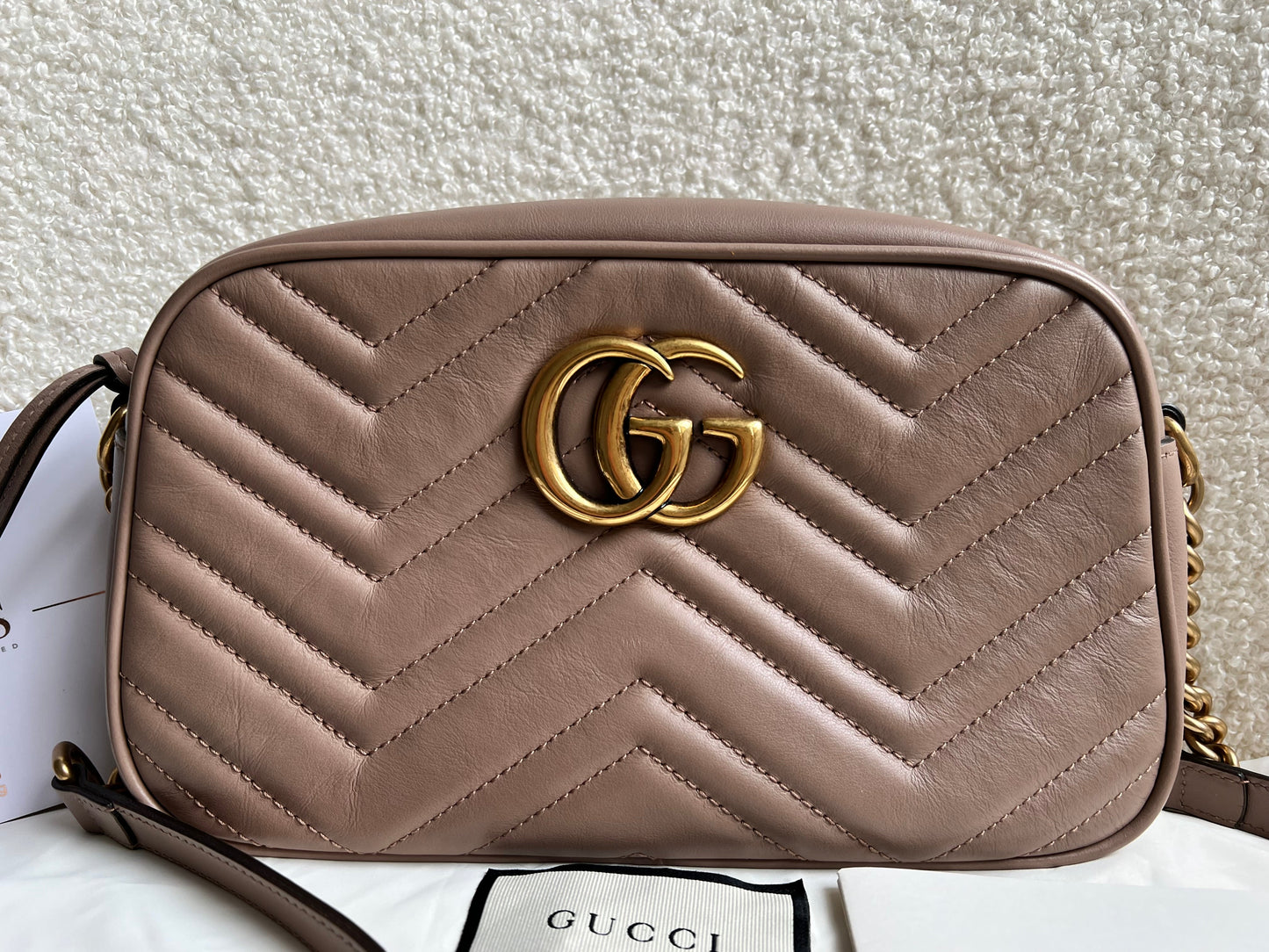 Gucci GG Marmont Dusty Pink Small Shoulder Bag (RRP £1340)