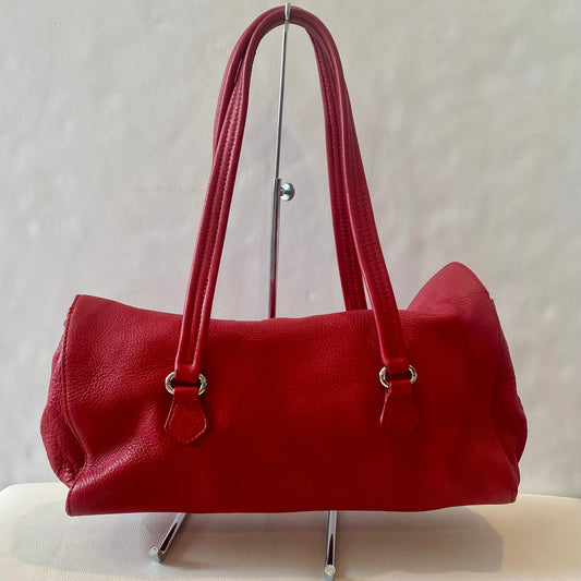 PRADA Semitracolla Vitello Daino Rosso Deer Calf Half Strap Bag