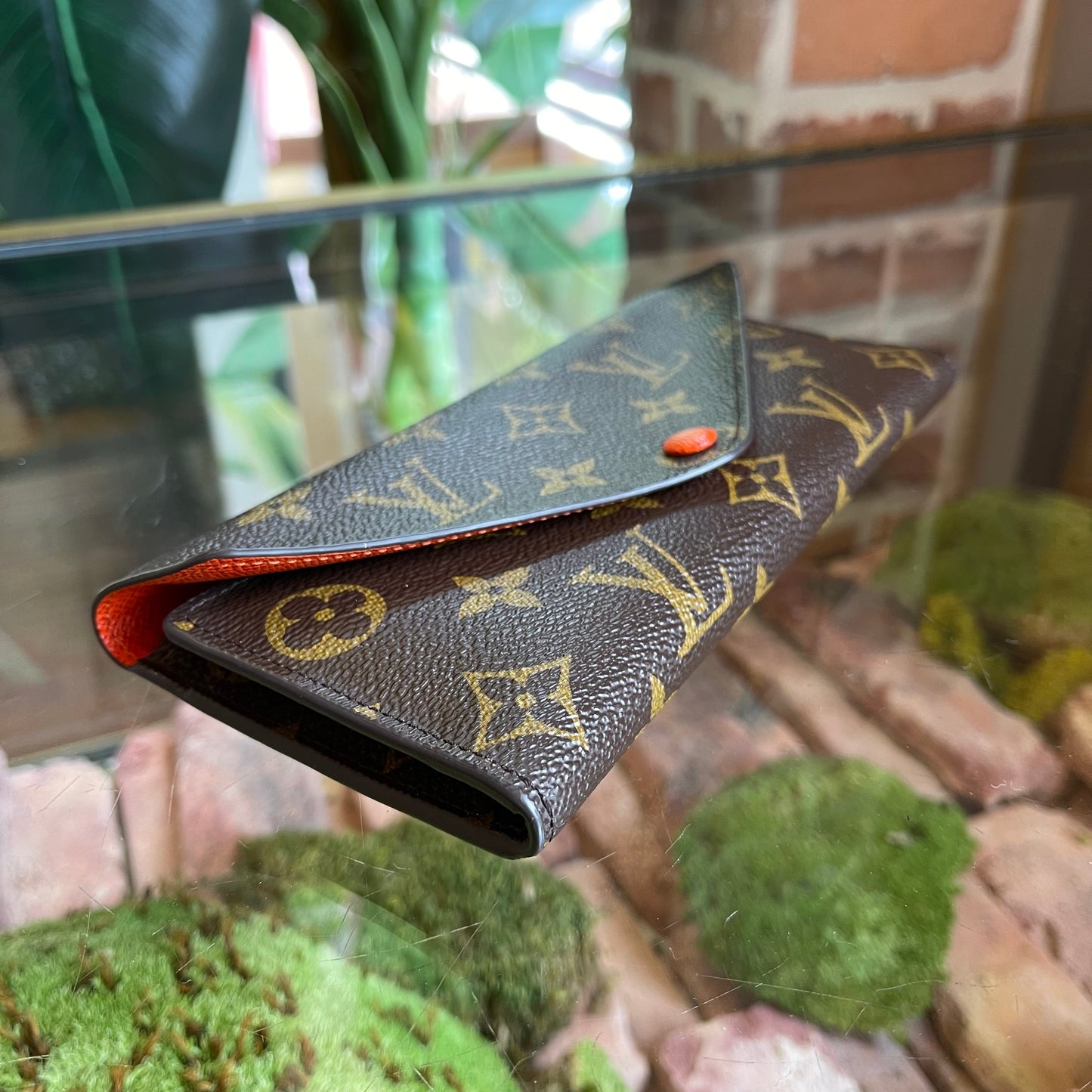 LOUIS VUITTON Josephine Brown Canvas Wallet