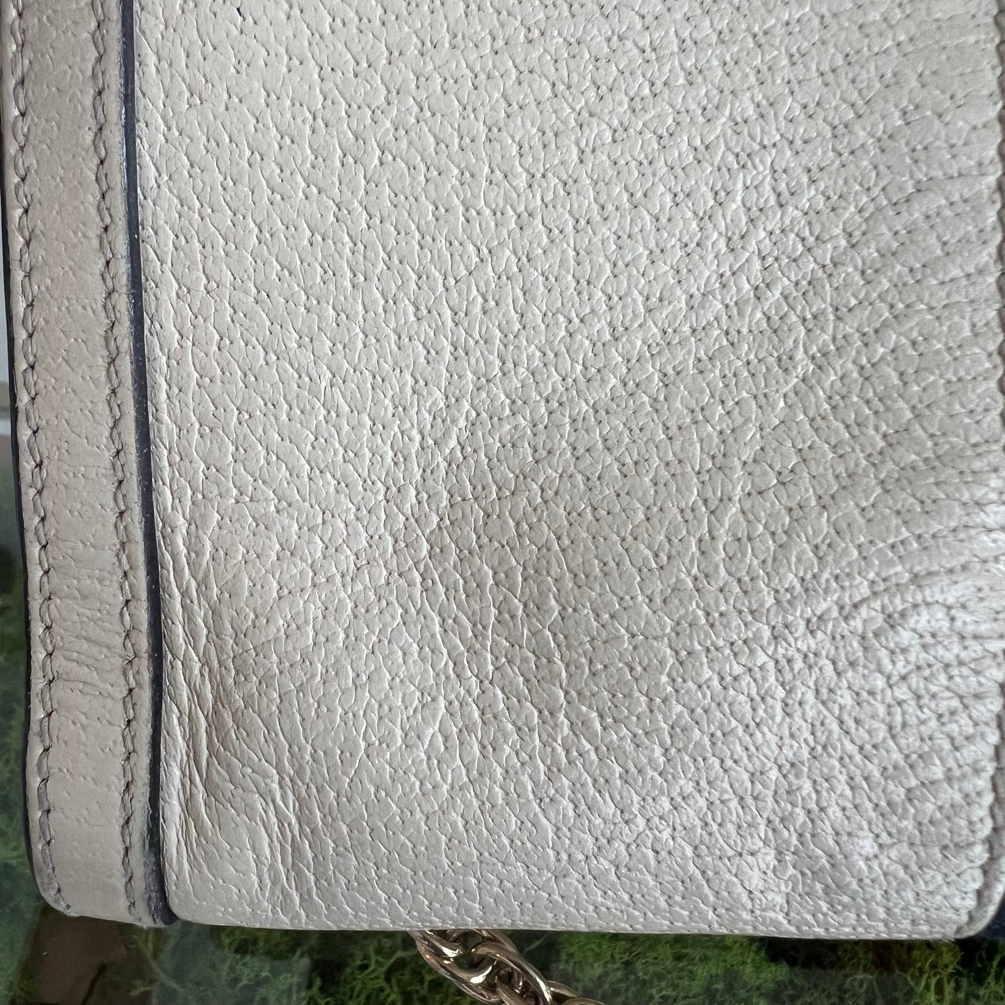 GUCCI White Ophidia Leather Small Shoulder Bag