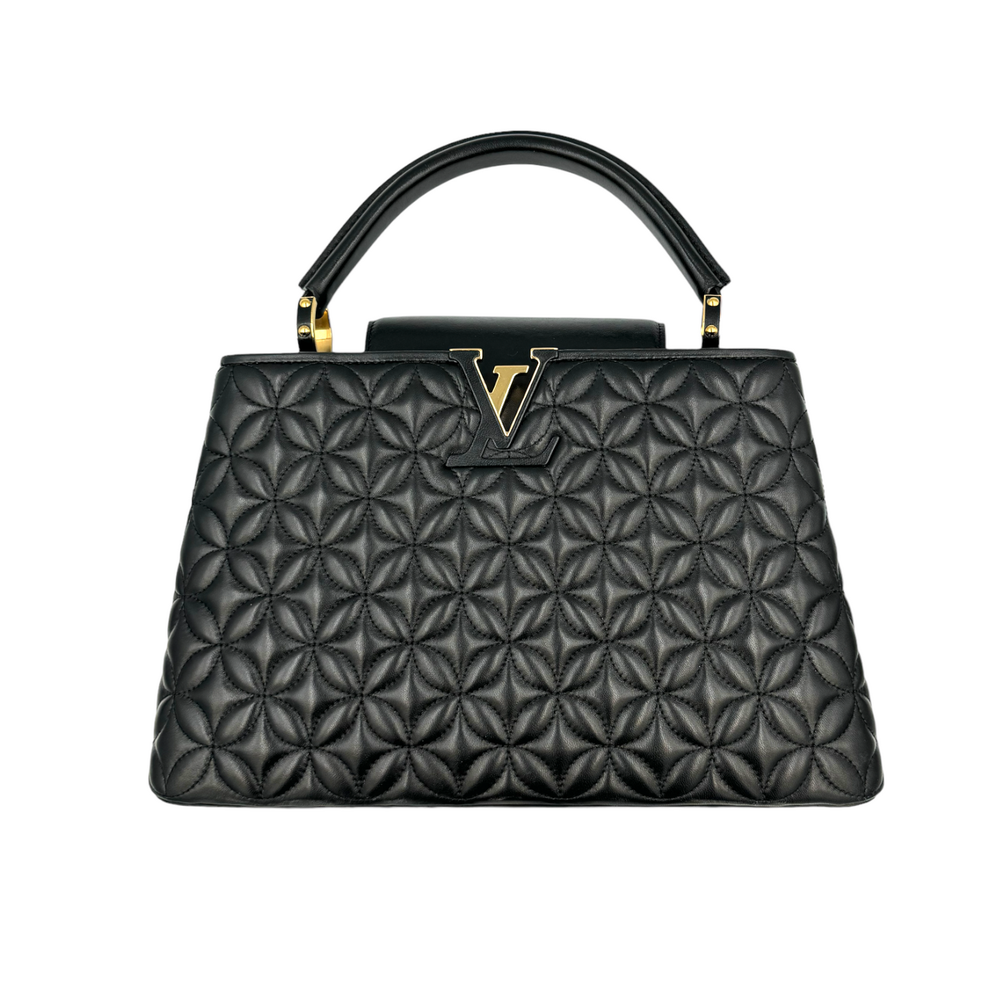 Louis Vuitton Capucines MM Black  Lambskin