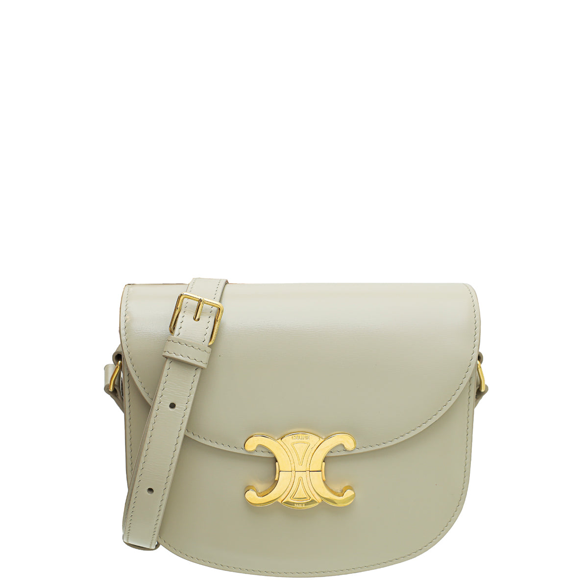 Celine Light Gray Triomphe Teen Besace Crossbody Bag