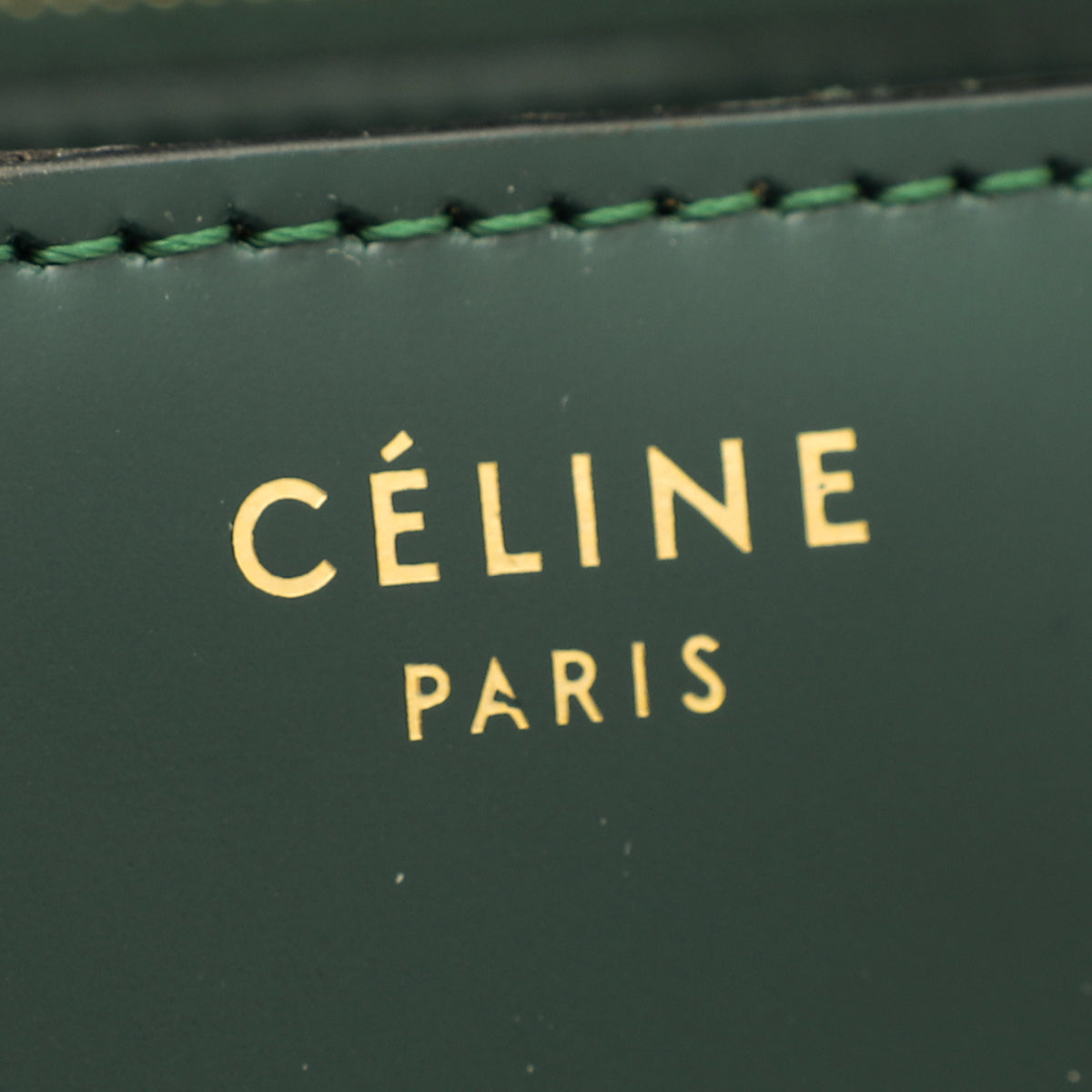 Celine Forest Green Classic Box Medium Bag