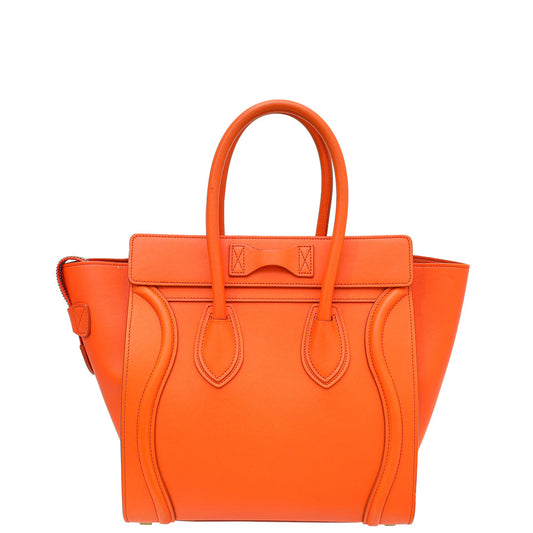 Celine Orange Micro Luggage Bag