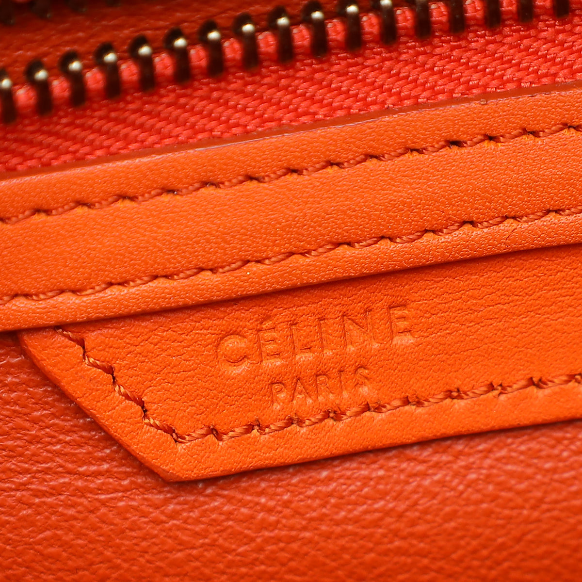 Celine Orange Micro Luggage Bag