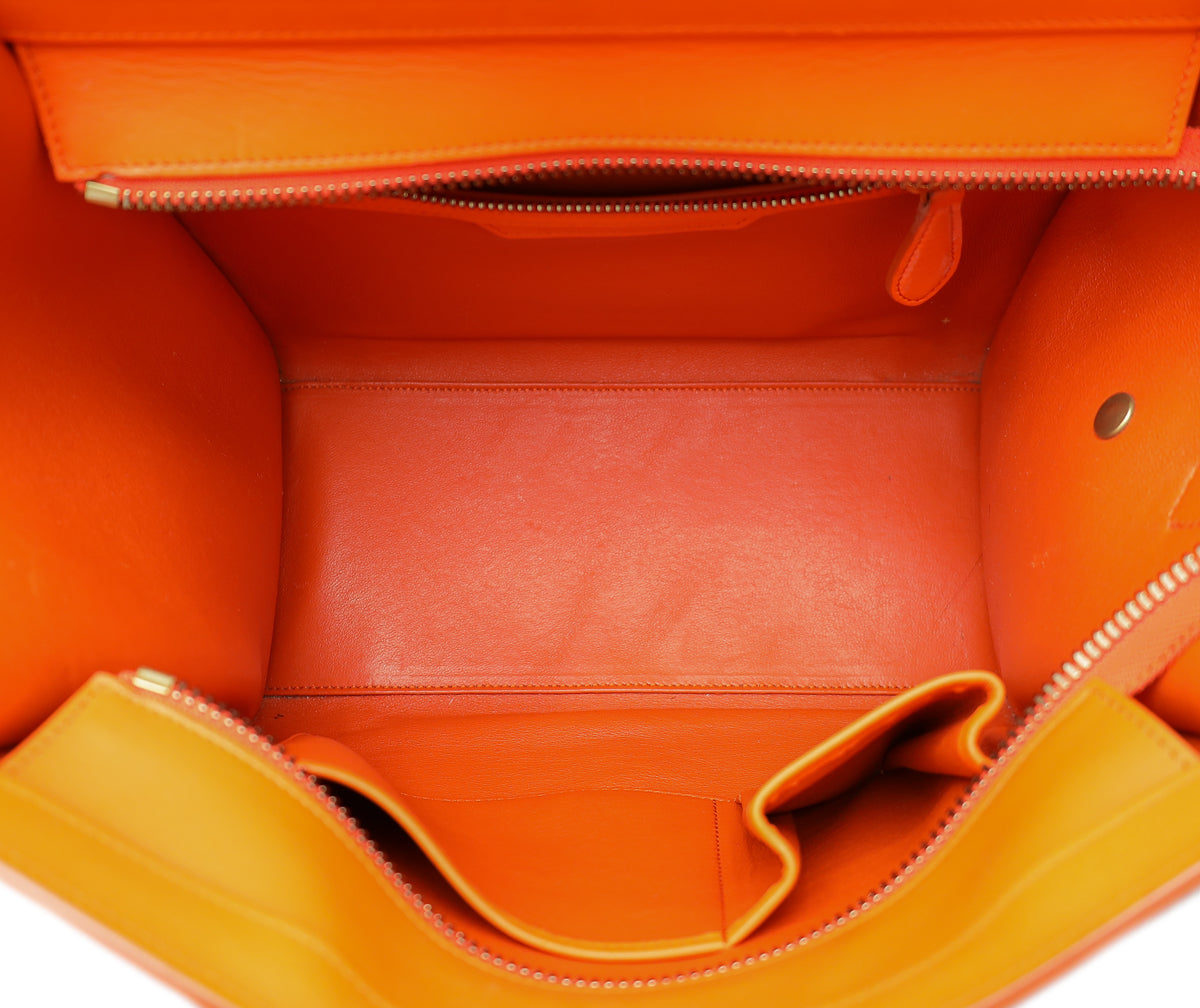 Celine Orange Micro Luggage Bag