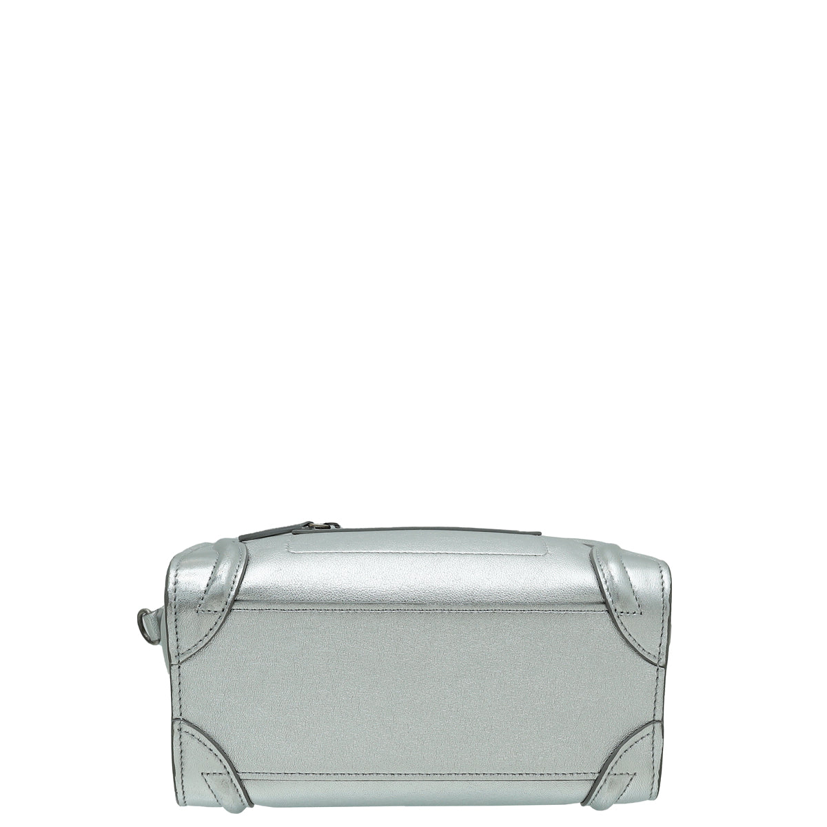 Celine Silver Laminated Nano Luggage Bag