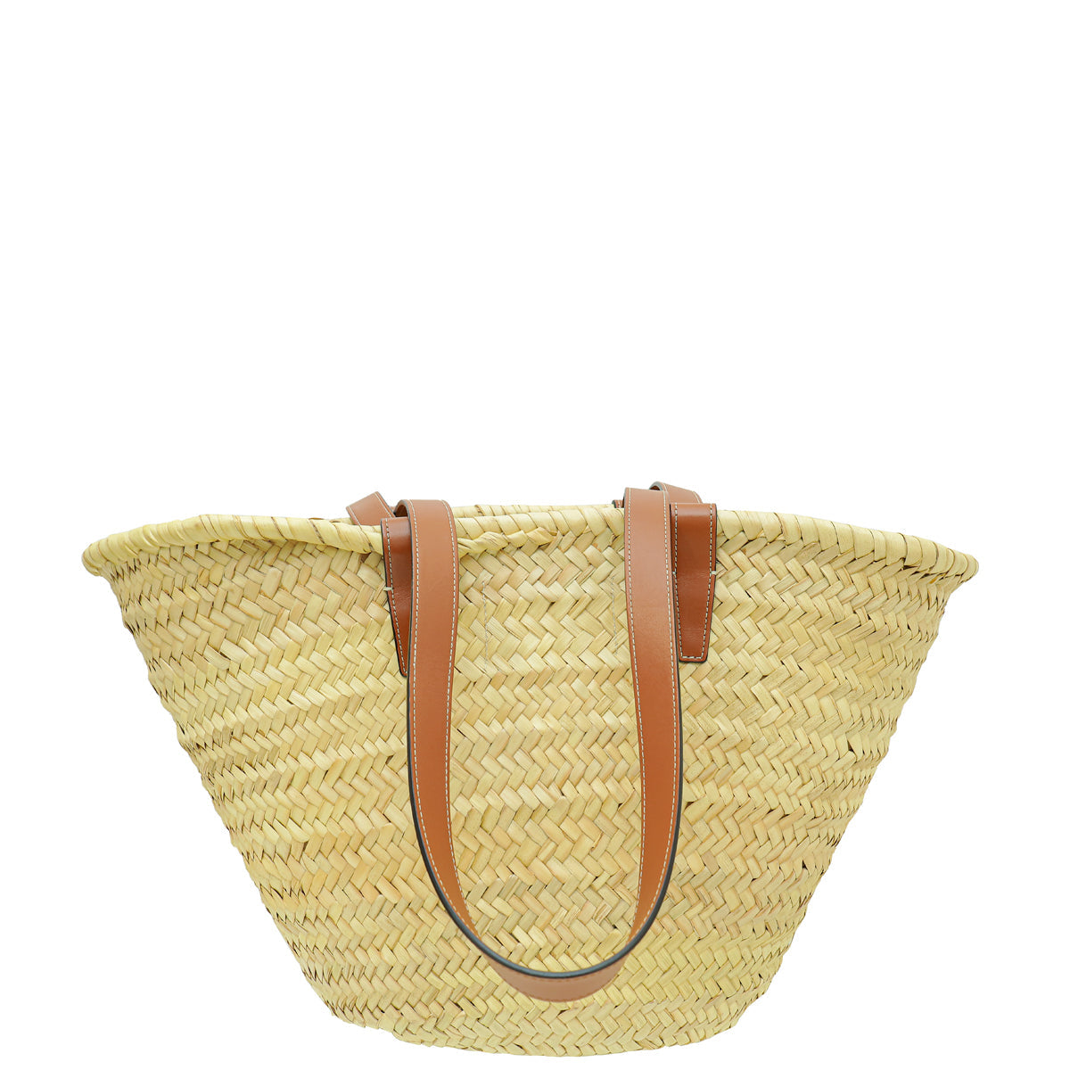 Celine Bicolor Classic Panier Palm Leaves Medium Basket Bag