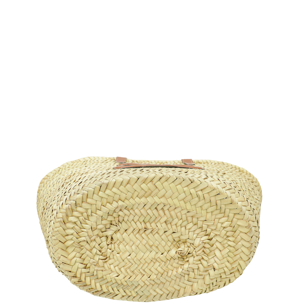 Celine Bicolor Classic Panier Palm Leaves Medium Basket Bag