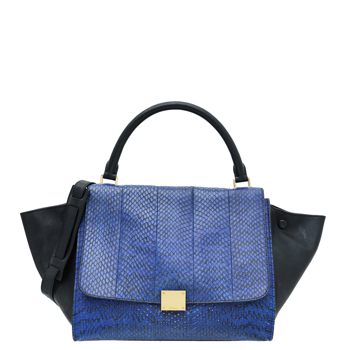 Celine Bicolor Python/Calf Trapeze Bag