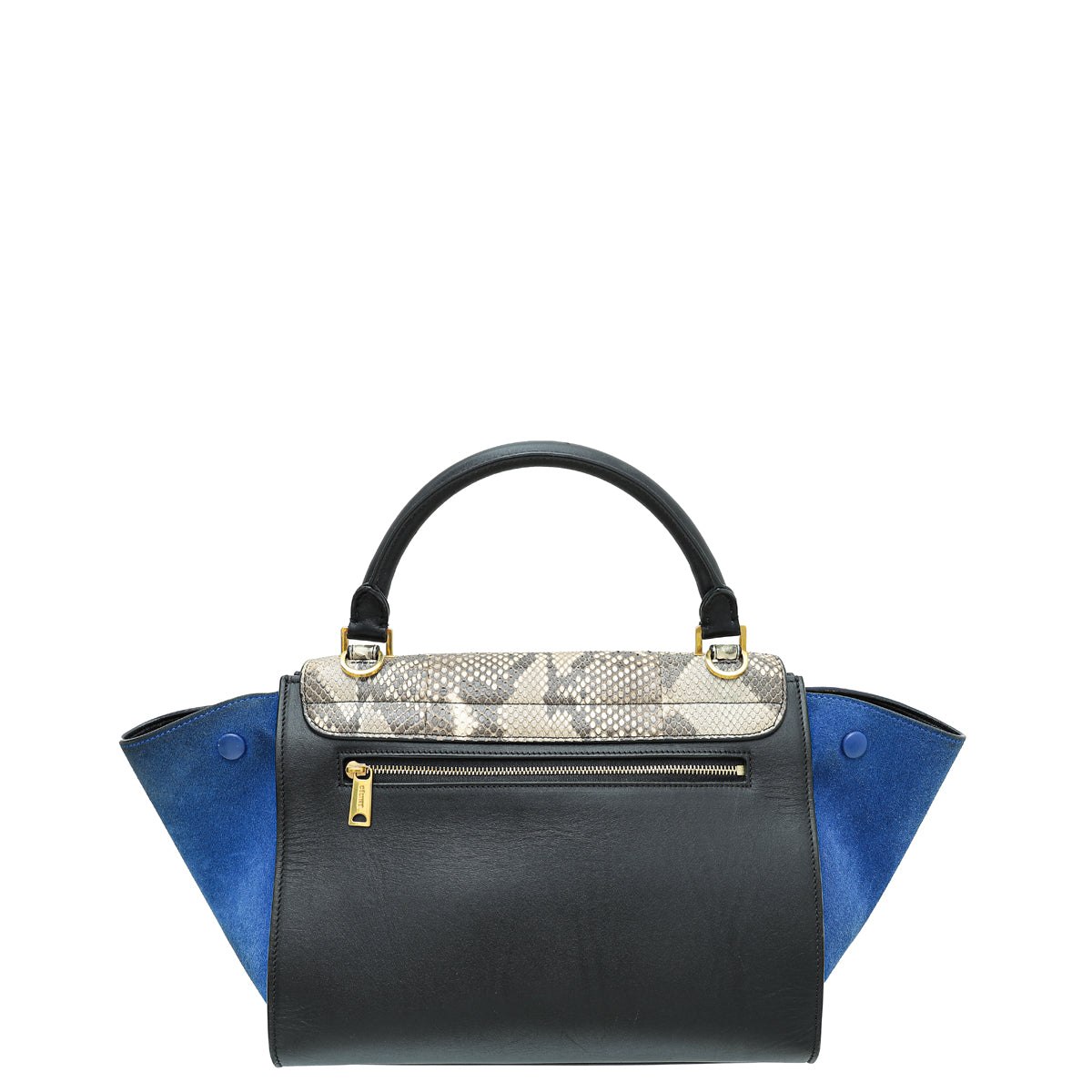 Celine Tricolor Python Trapeze Medium Bag