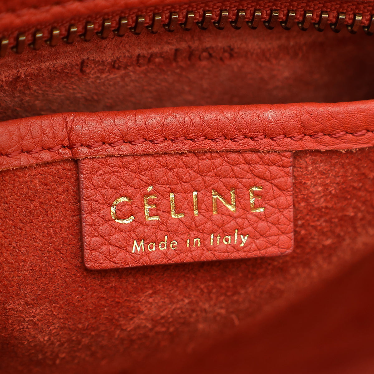 Celine Dark Rust Nano Luggage Bag