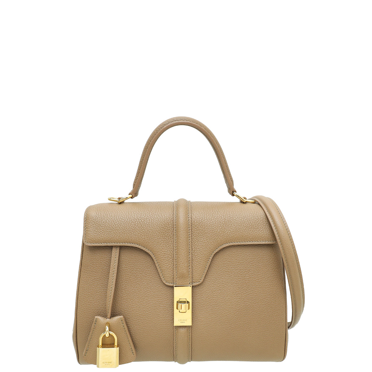 Celine Etoupe 16 Top Handle Small Bag