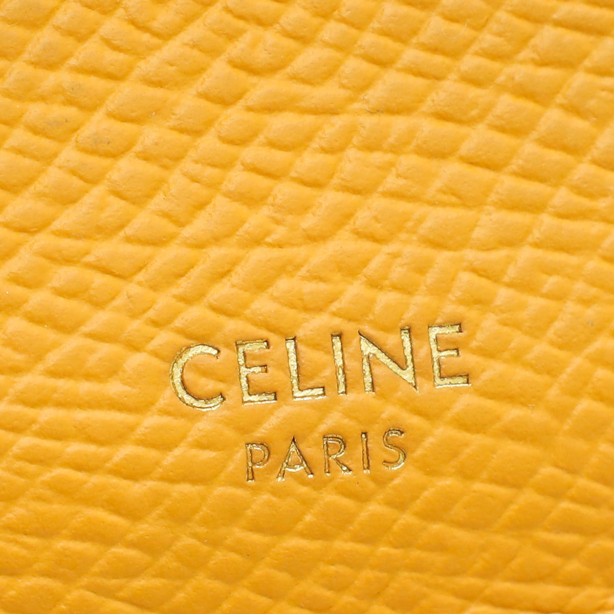 Celine Mustard Zipped Compact Card Holder