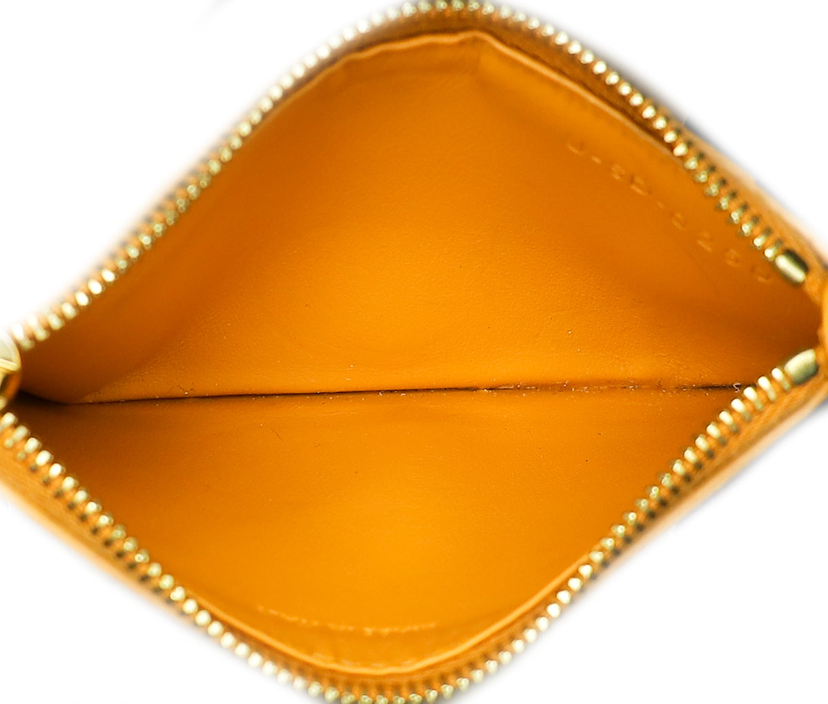 Celine Mustard Zipped Compact Card Holder