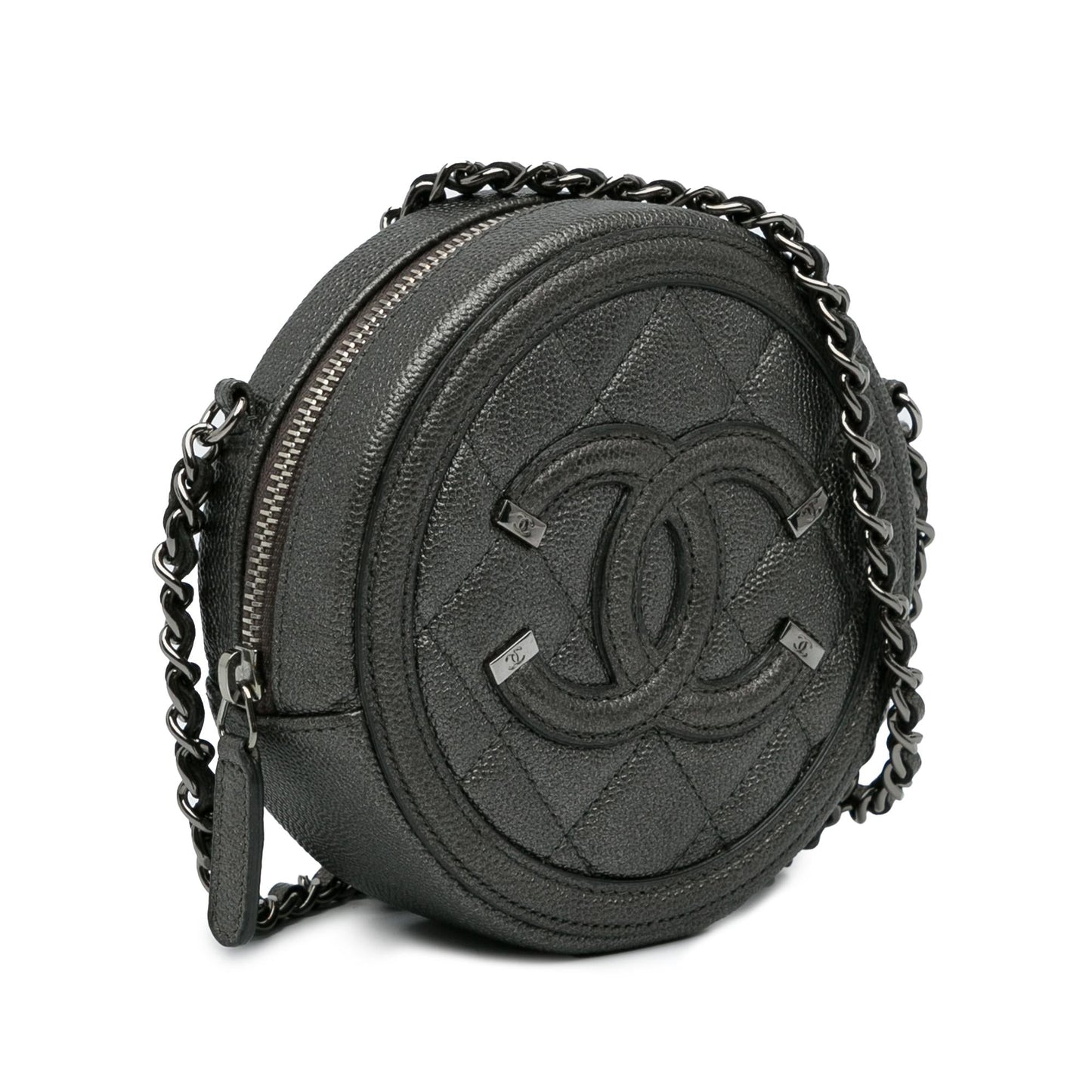 Chanel Caviar CC Filigree Crossbody Bag (SHG-RBldmt)