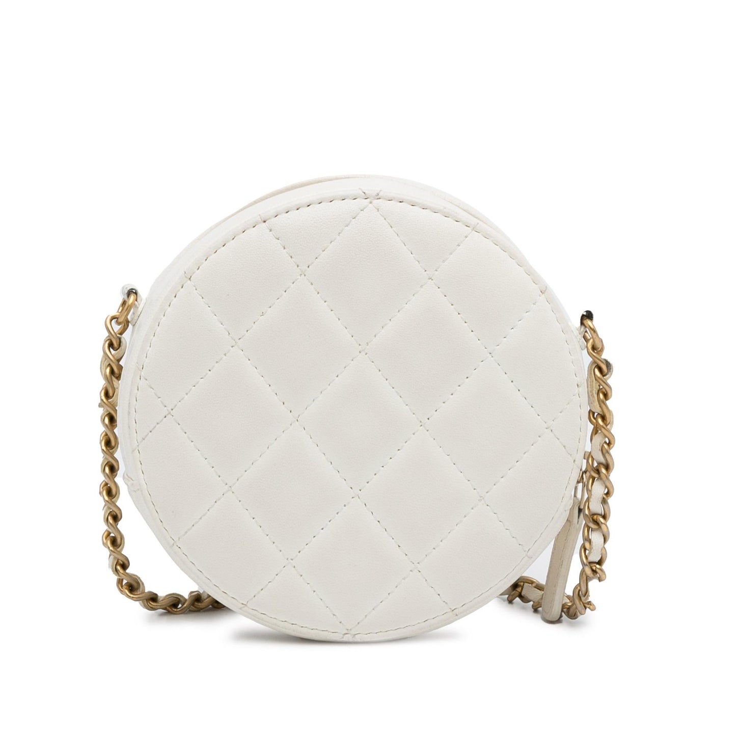 Chanel Classic Lambskin Round Crossbody (SHG-JyweQg)