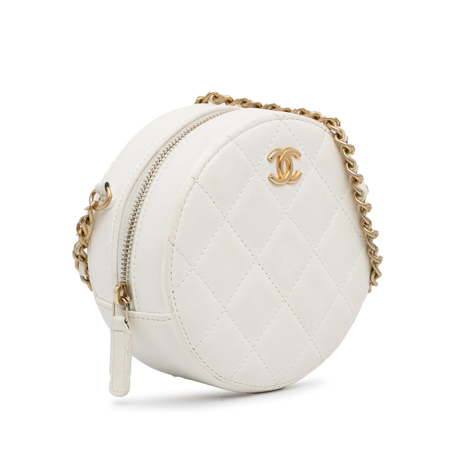 Chanel Classic Lambskin Round Crossbody (SHG-JyweQg)