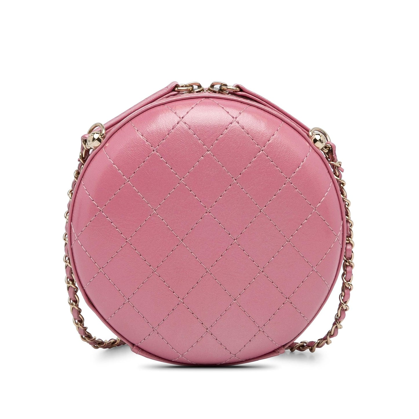 Chanel Lambskin CC Round Chain Crossbody (SHG-J2fPQX)