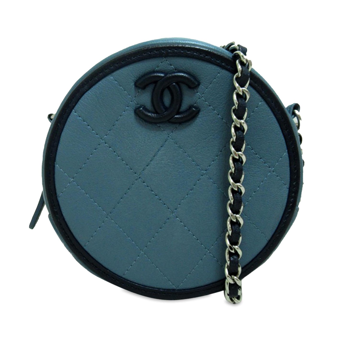 Chanel Lambskin CC Round Chain Crossbody (SHG-U5AlX9)