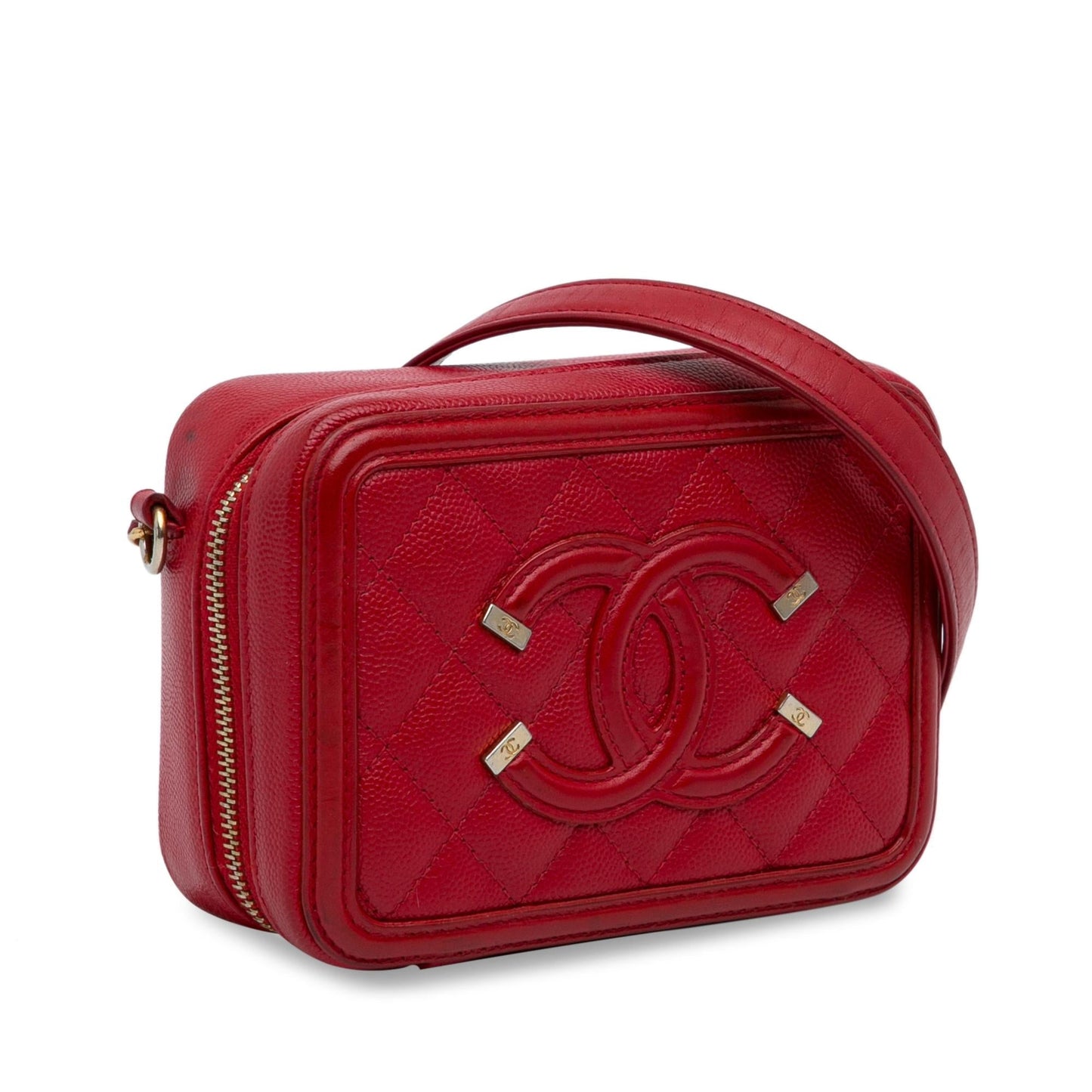 Chanel Mini CC Filigree Caviar Vanity Crossbody (SHG-Xm0DS6)