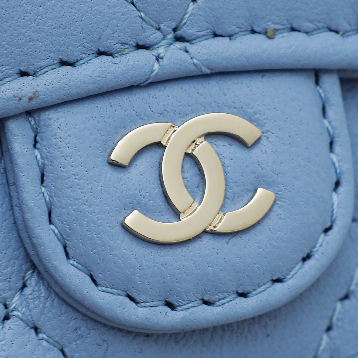 Chanel Sky Blue CC Airpod Chain Case