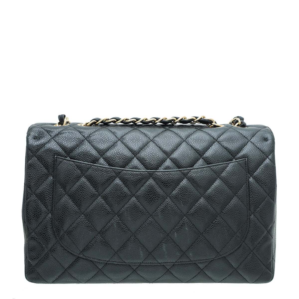 Chanel Black CC Classic Single Flap Jumbo Bag