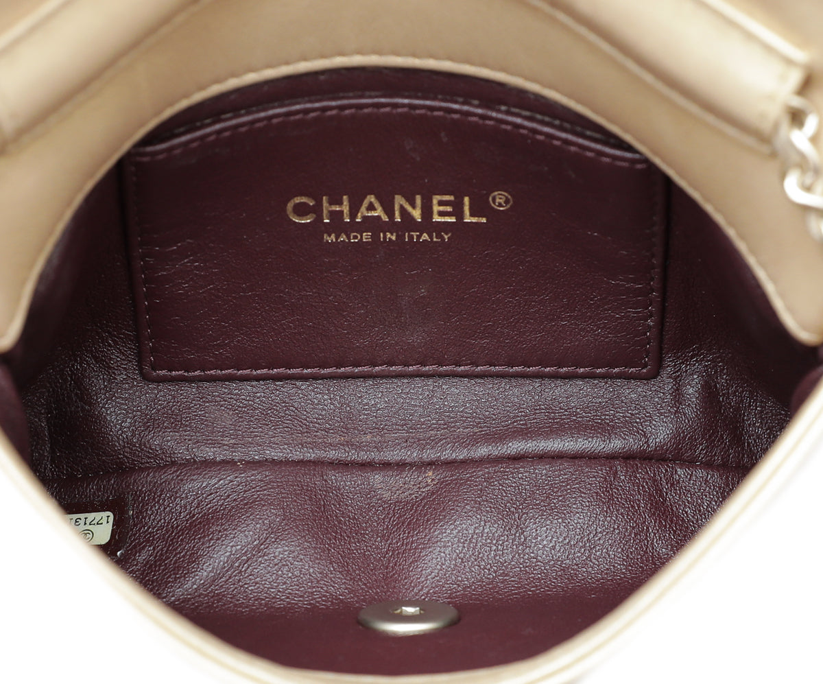 Chanel Metallic Gold Paris-Dubai Pearly Flap Wallet on Chain