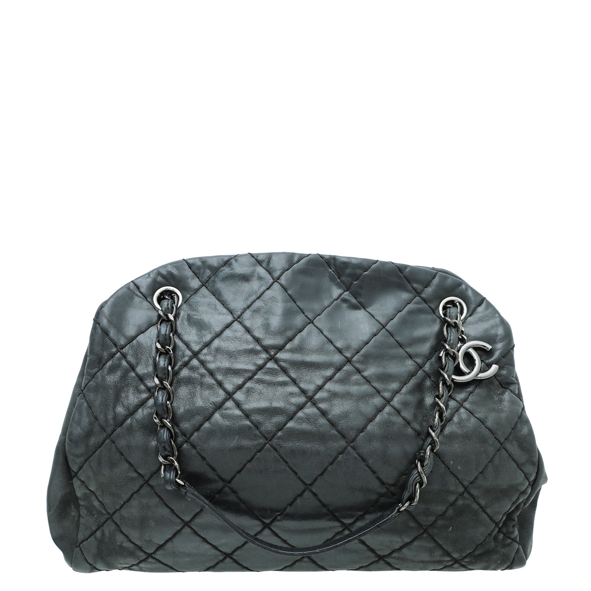 Chanel Black Just Mademoiselle Bowler Medium Bag