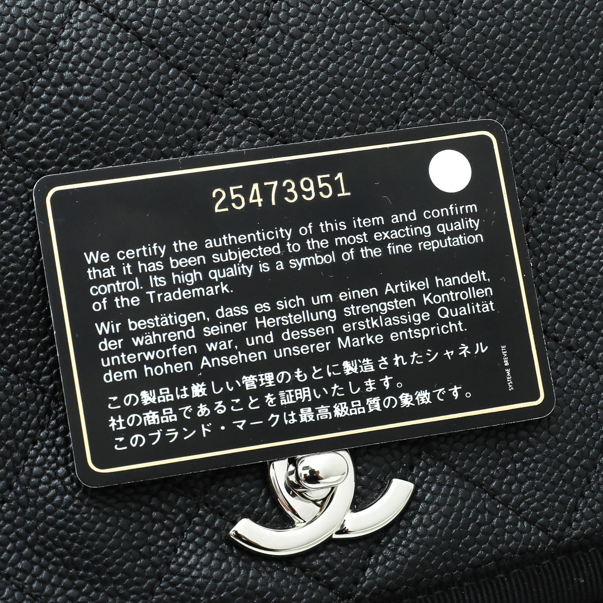 Chanel Black CC Top Handle Flap Bag