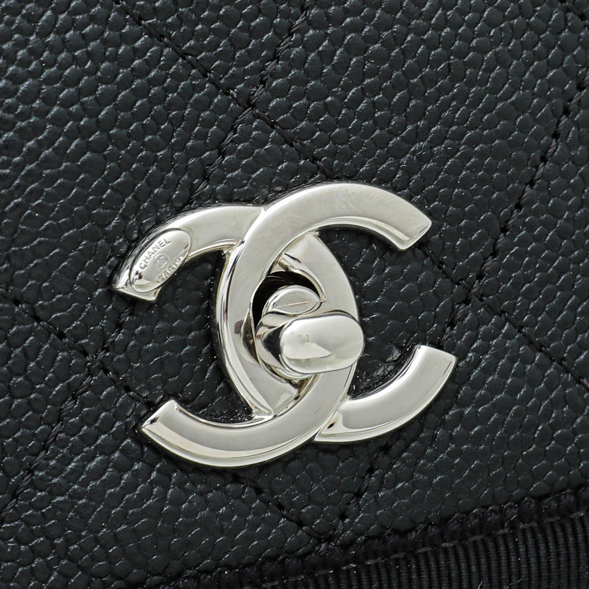 Chanel Black CC Top Handle Flap Bag