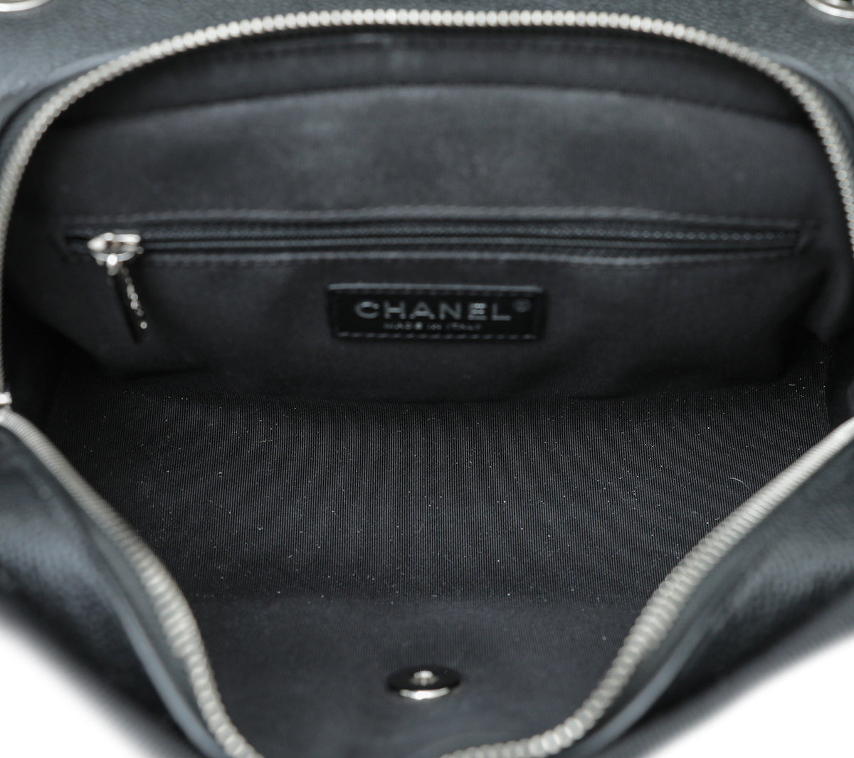 Chanel Black CC Top Handle Flap Bag